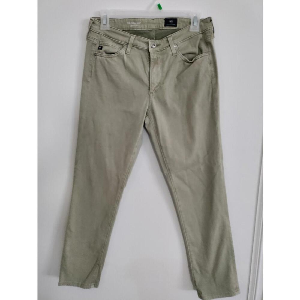 AG Adriano Goldschmied Prima Crop Green Dark Jeans 27R
